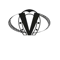 a black and white logo for vimar with a horseshoe in the center