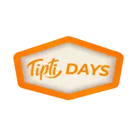 a sign that says tipti days in orange letters