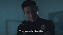 That Sounds Like A Lie Officer Jason Jang GIF - That Sounds Like A Lie Officer Jason Jang Wolf Pack GIFs