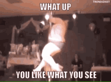 Pole Dancing What Up GIF - Pole Dancing What Up Like What You See GIFs