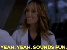 Greys Anatomy Teddy Altman GIF - Greys Anatomy Teddy Altman Yeah Sounds Fun GIFs