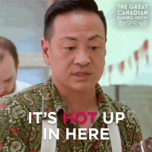 Its Hot Up In Here Vincent GIF - Its Hot Up In Here Vincent The Great Canadian Baking Show GIFs