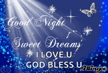 a good night sweet dreams i love u god bless u blingee