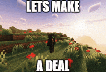 a screenshot of a video game with the words let 's make a deal on it