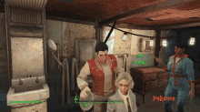 a video game character named puranna is talking to a man