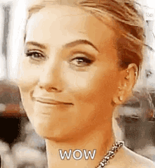 Wow Scarlett Johansson GIF - Wow Scarlett Johansson Wink GIFs