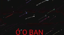 a cartoon of a minecraft character with the words o ban written in red