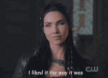 a woman says " i liked it the way it was " in front of the cw logo