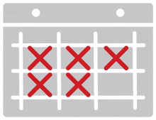 a calendar with x 's crossed out on it