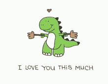 I Love You Dino GIF