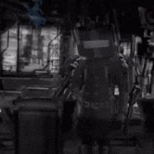 a black and white photo of a robot with the words this is bullshit above it