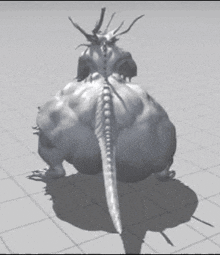 a black and white drawing of a dragon 's tail