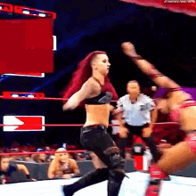 Sasha Banks Kicks GIF - Sasha Banks Kicks Ruby Riott GIFs