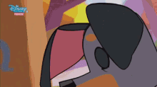 a disney channel advertisement with a cartoon dog