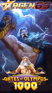 a game called gates of olympus has a picture of zeus