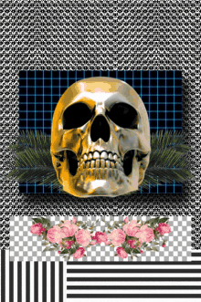 skull flowers death