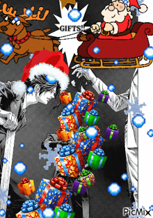 Usogui Usogui Christmas GIF - Usogui Usogui Christmas Baku Madarame GIFs