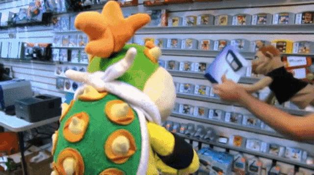 Bowser jr plush sales gamestop