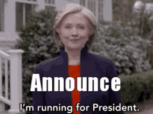running for president hillary clinton president
