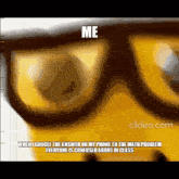 a close up of a pair of glasses with the words me when i google the answer on my phone