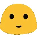 a yellow smiley face with its eyes closed and a smile on it 's face .
