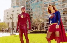 Real Supergirl Real Flash GIF