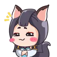 a cartoon of a girl with cat ears
