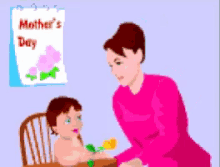 Mother And Baby Flower GIF - Mother And Baby Flower Mothers Day GIFs