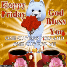 Happy Friday God Bless You GIF - Happy Friday God Bless You Roses GIFs