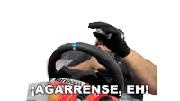 a man wearing a marlboro glove is sitting in a car