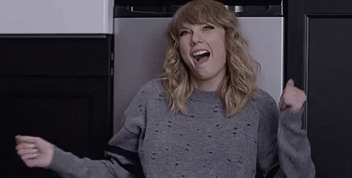 taylor swift excited face