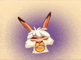 a cartoon drawing of a llama with a sad look on his face