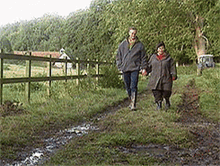 Dawn French Puddles GIF