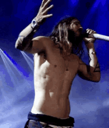 Jared Leto Singing GIF - Jared Leto Singing Shirtless GIFs