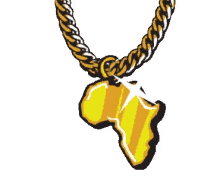 african chain bling bling gold chain jewelry sticker
