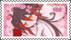 a postage stamp with a drawing of a woman with flowers on her head .