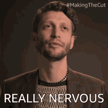 Really Nervous Curtis Cassell GIF - Really Nervous Curtis Cassell Making The Cut GIFs