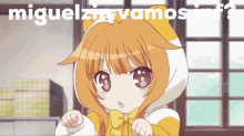 a picture of a girl with the words miguelzr vamos in the upper left corner