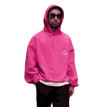 looking cool tim dessaint looking fresh cool pink jacket vibrant colored hoodie