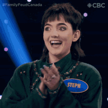 clapping hands steph family feud canada yay bravo