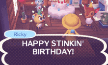 Animal Crossing Happy Birthday GIF - Animal Crossing Happy Birthday Happy Stinkin Birthday GIFs