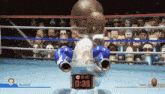 a video game shows a boxing match between matt and guest b.