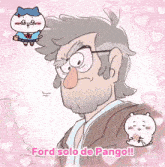 a cartoon of a man with a beard and the words ford solo de pango