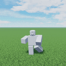 a white roblox character with a smile on his face