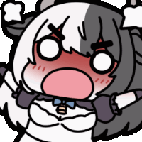 a cartoon drawing of a girl with an angry expression on her face