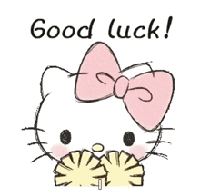 good luck sanrio hello kitty smile happy