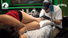 Leg Tattoo Tattoo Session GIF - Leg Tattoo Tattoo Session Up Close GIFs