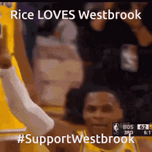 Westbrook Lakers Fans Love GIF - Westbrook Lakers Fans Love Love GIFs