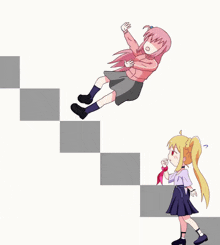 Bocchi Falling Down Stairs GIF - Bocchi Falling Down Stairs Stairs GIFs