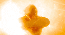 a man is surrounded by flames and smoke while holding a gun